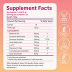 Cuttea Cutting Mix supplement facts panel